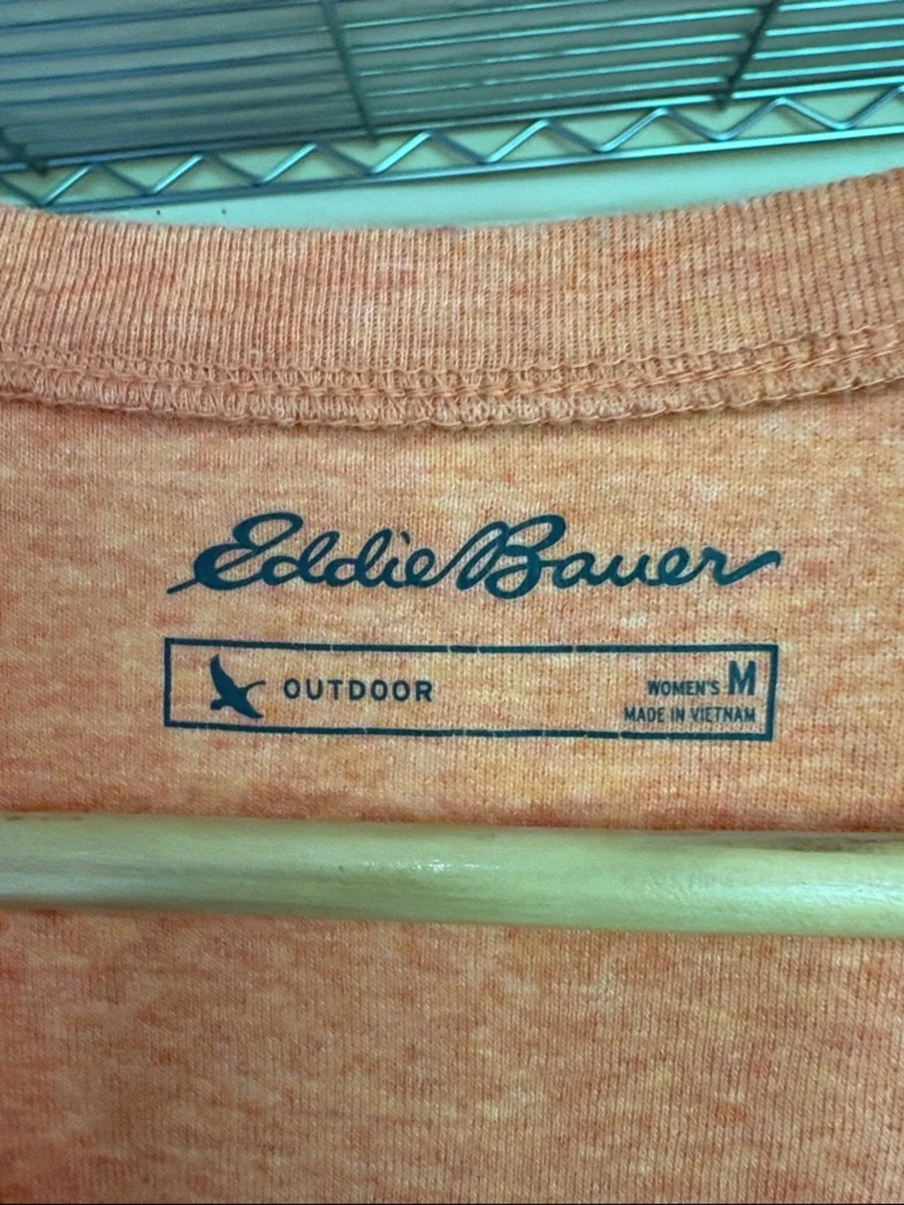 Eddie Bauer Women's Heathered Orange V-Neck Tee - Picture 2 of 4